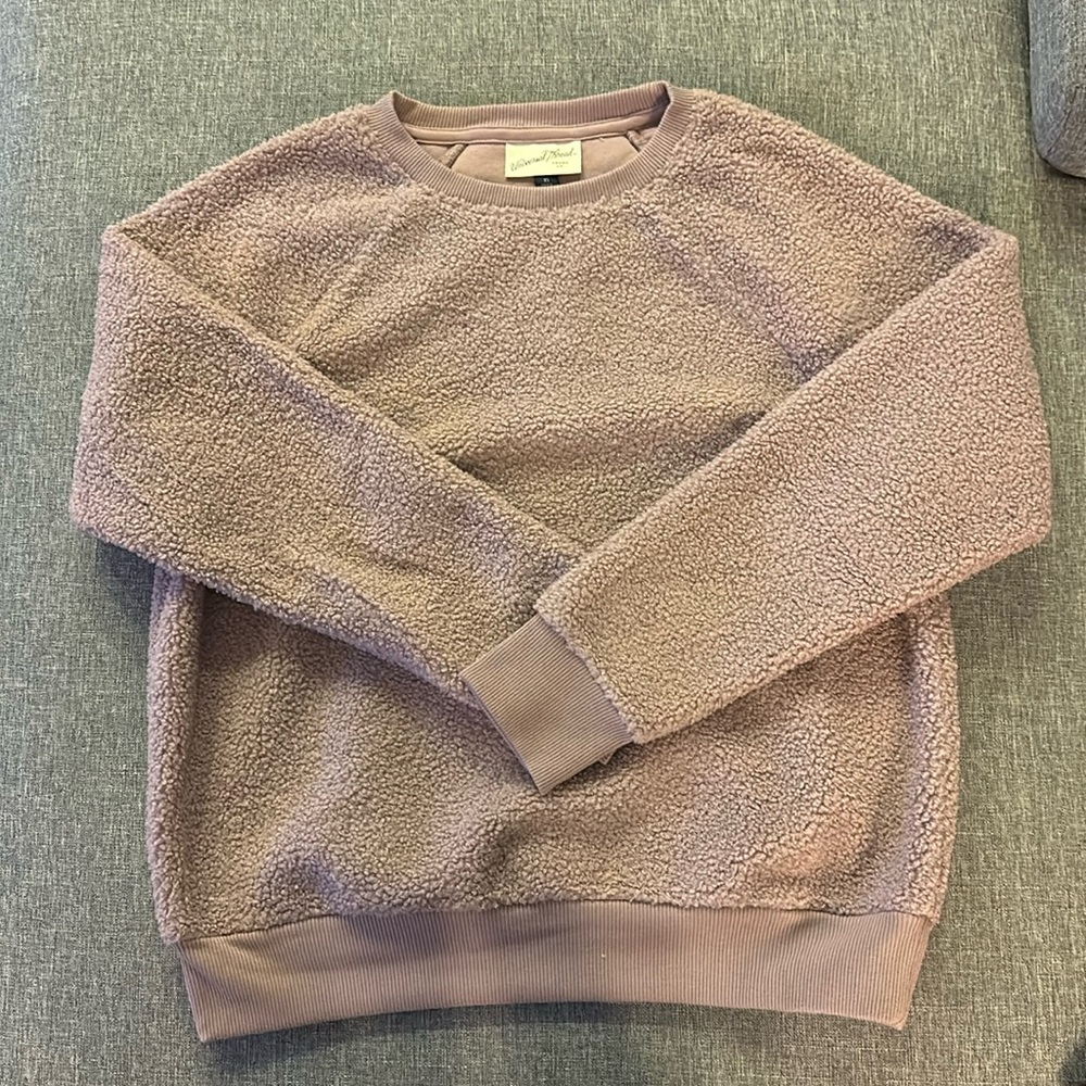 Cozy fleece crew sweatshirt